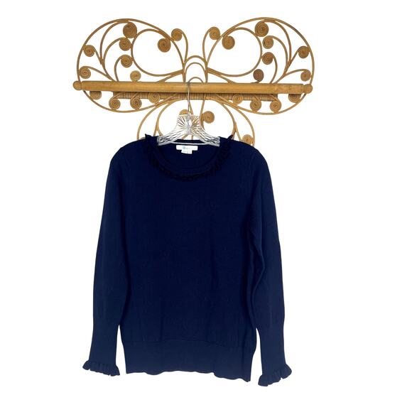 Boden Bernadette Wool Cotton Sweater Navy 10 - Picture 2 of 8